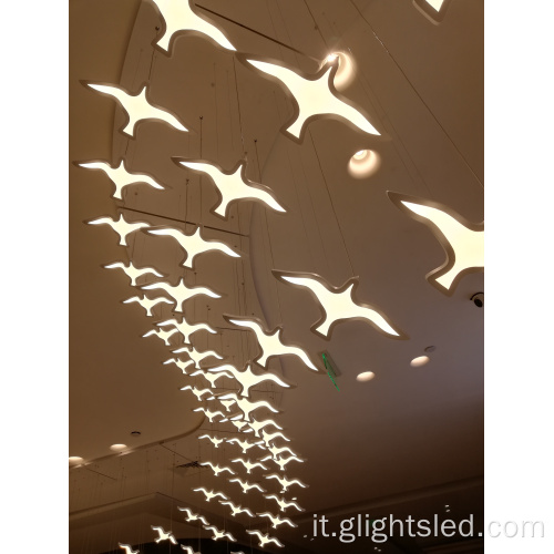 Design di personalizzazione ingegneristica artistica dell&#39;hotel foyer lampada lampadario ACRILICO ABS